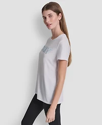 Dkny Sport Women's Puff Logo Crewneck T-Shirt