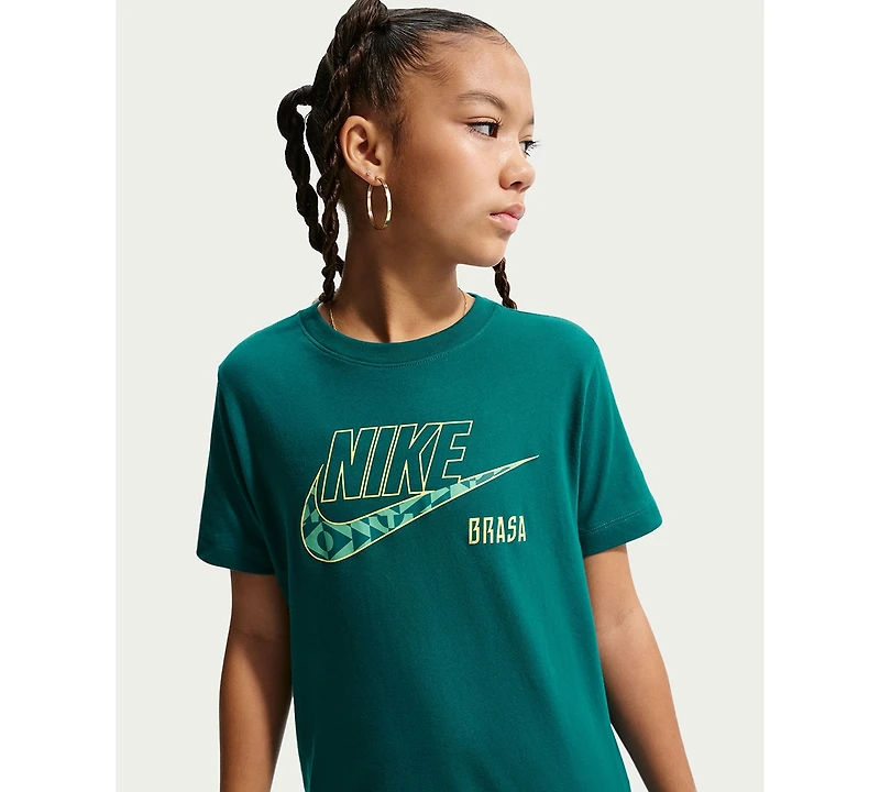 Nike Girls' Brazil Short-Sleeve Soccer T-Shirt