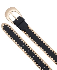 Michael Kors Raffia Leather Belt