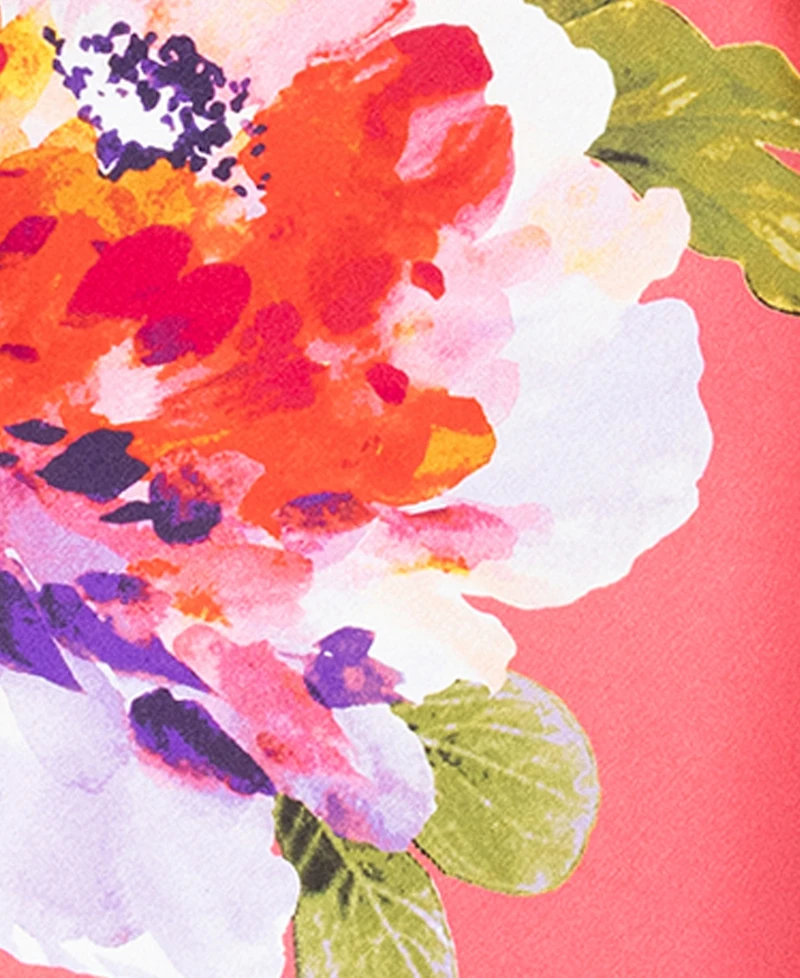 Xscape Petite Floral Placement Print Ball Gown