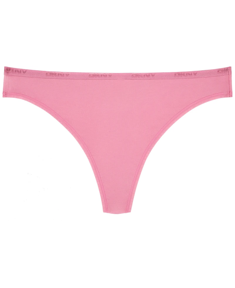 Dkny Women's Low-Rise Cotton Thong Underwear DK8461