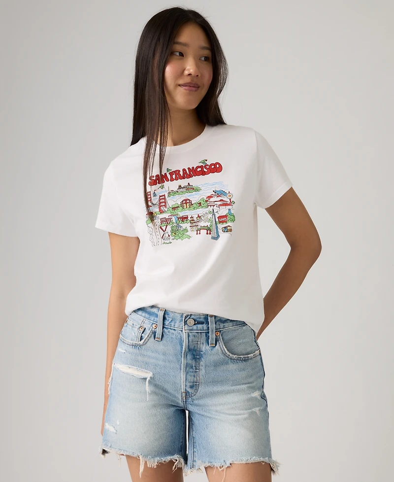 Levi's Premium Women's Graphic Print Short-Sleeve T-Shirt