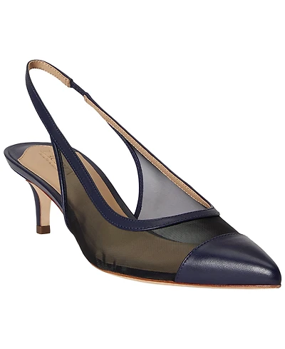 Lauren Ralph Women's Lolah Mesh and Nappa Slingback Pumps
