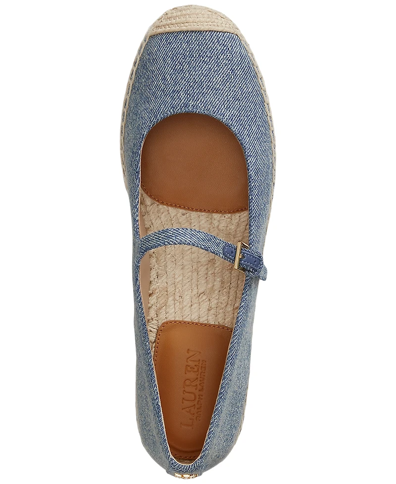 Lauren Ralph Women's Luize Mary Jane Round Toe Espadrilles