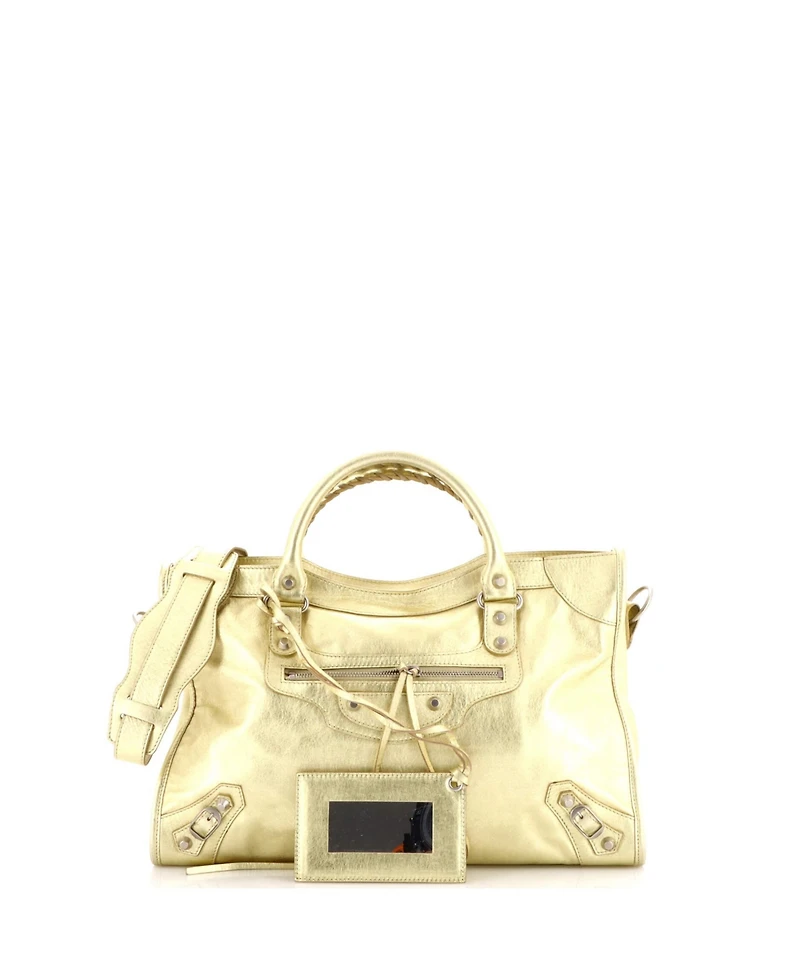 Pre-Owned Balenciaga Medium City Classic Studs Bag Leather