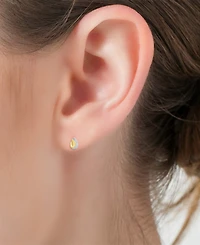 Macy's Diamond Earrings (1/10 ct. t.w.) in 10k Yellow Gold Over White Rhodium