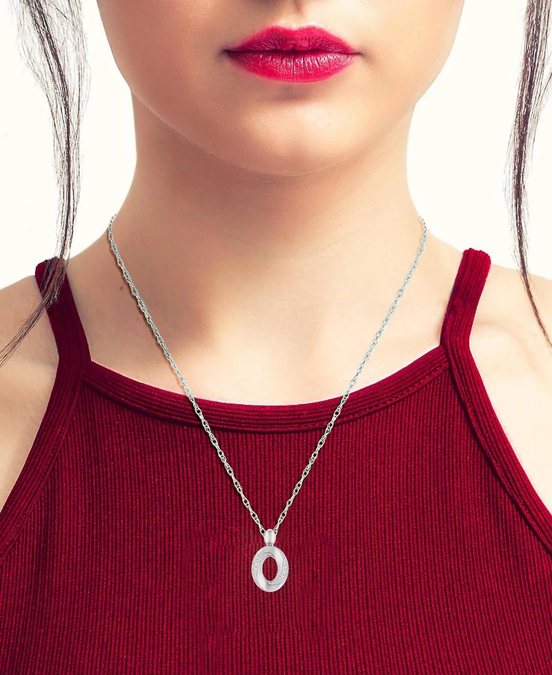 Macy's Diamond Pendant Necklace (1/3 ct. t.w.) in Sterling Silver White Rhodium