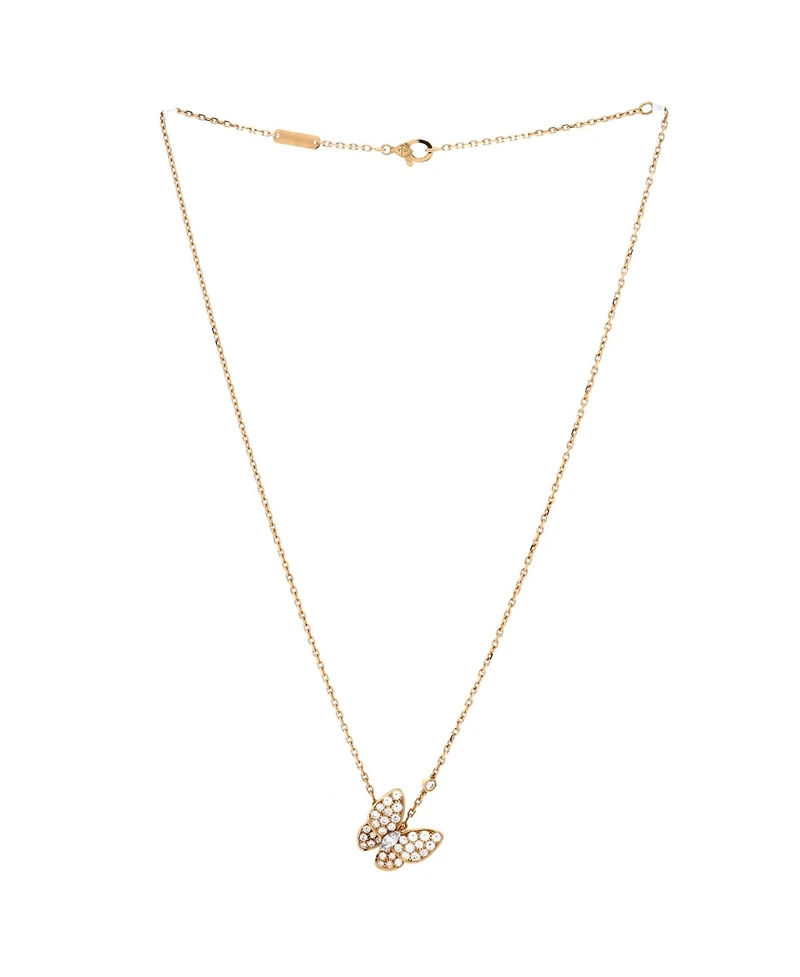 Pre-Owned Van Cleef & Arpels Two Butterfly Pendant Necklace