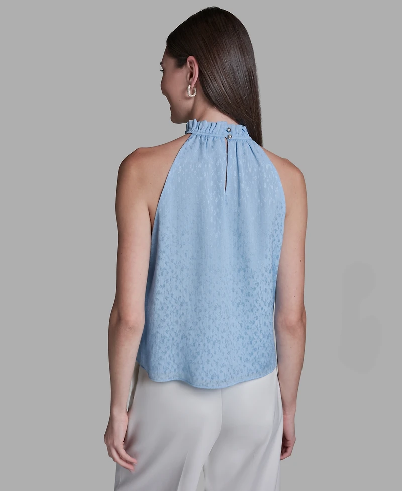 Bcbg Women's Ruffle Halter Neck Top