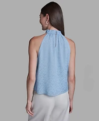 Bcbg Women's Ruffle Halter Neck Top