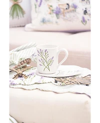 C&F Home Lavender Wagon Field Village Eau de Lavande Graphic Print Throw Indoor/Outdoor Accent Pillow, 18" x 18.