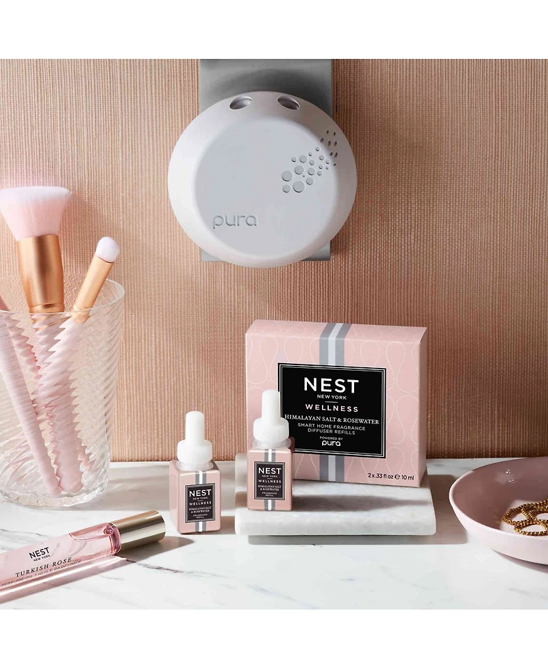 Nest New York Pura Smart Home Fragrance Rosewater Diffuser Refill Duo Set