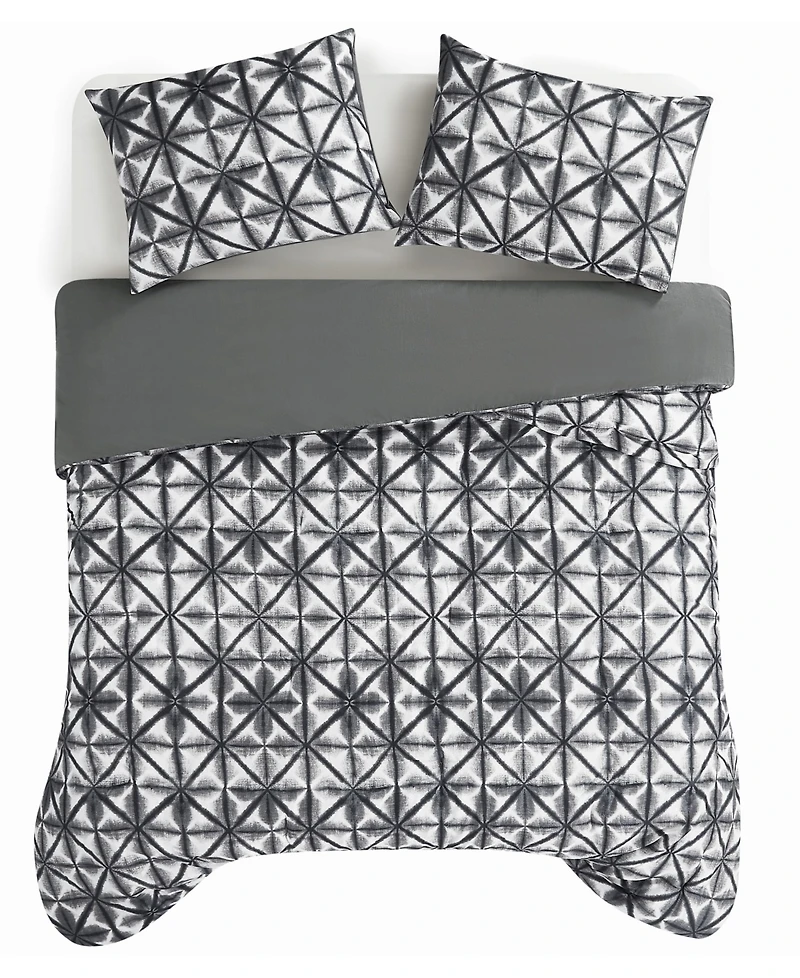 Vince Camuto Classic Shibori 3-Pc. Comforter Set