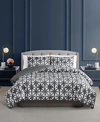 Vince Camuto Classic Shibori 3-Pc. Duvet Cover Set, King