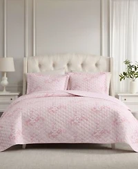 Laura Ashley Toile Delightful Reversible Quilt Sets