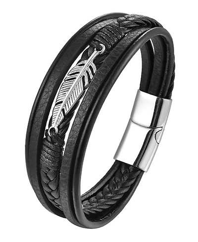 Rhona Sutton Men's Alaris Leather & Stainless Steel Bracelet