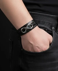 Rhona Sutton Men's Eterna Leather & Stainless Steel Bracelet