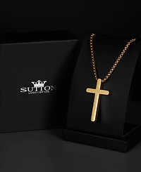 Rhona Sutton Men's Faith Cross Stainless Steel Pendant Necklace in 14k Gold-Tone