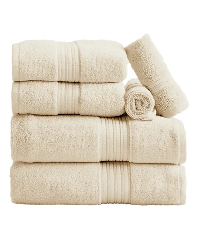 Linery & Co. Quick-Drying Cotton 6-Piece Bath Towel Set