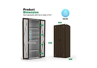 Aecojoy Outdoor Storage Cabinet Waterproof with Shelves