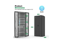 Aecojoy Outdoor Storage Cabinet Waterproof with Shelves