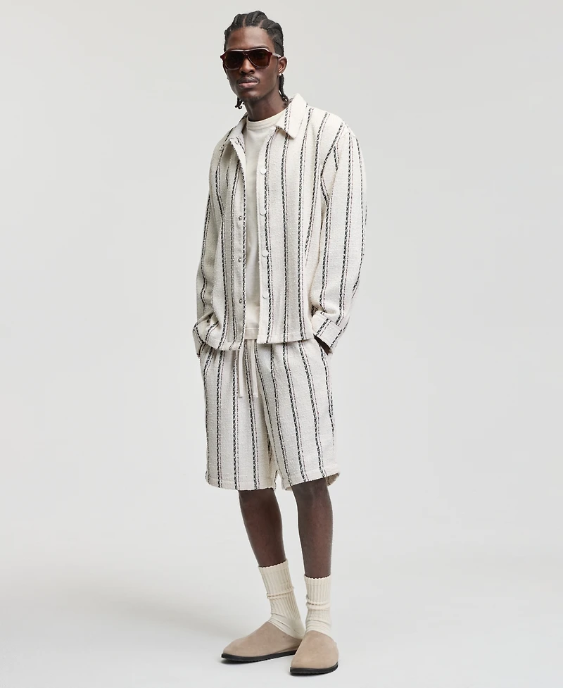 Mode of One Men's Striped Shirt Jacket, Macy's Exclusive