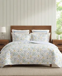 Laura Ashley Poppy Meadow Reversible -Pc. Quilt Set