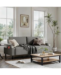 gaomon Loveseat Sofa, Fabric Modern Sleeper Sofa Couch for Living Room, Sofa Cama, Solid Wood Frame, Easy to Install