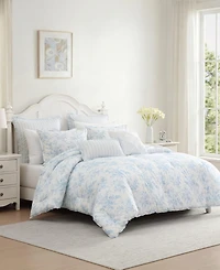 Laura Ashley Annalise Floral Reversible 5-Pc. Comforter Set, Twin