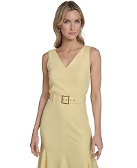 Calvin Klein Petite Sleeveless Scuba Crepe Dress