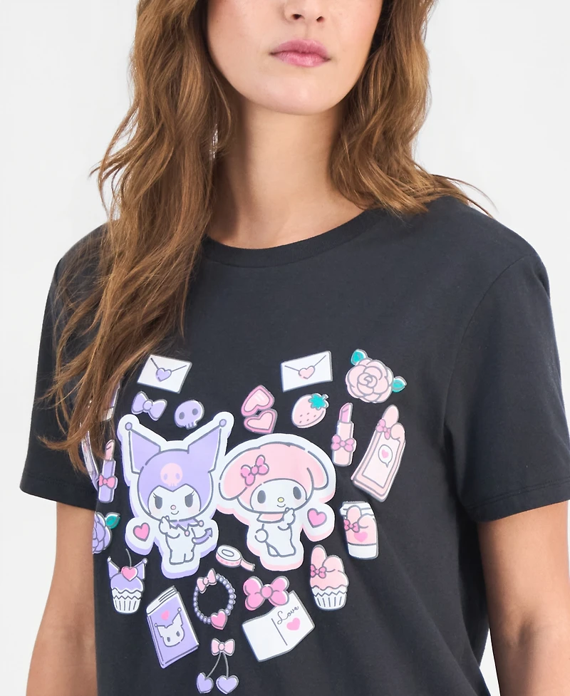 Sanrio Juniors' Kuromi Graphic Print T-Shirt
