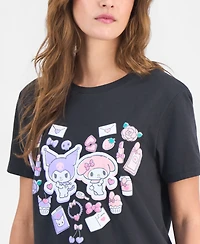 Sanrio Juniors' Kuromi Graphic Print T-Shirt