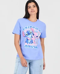 Disney Juniors' Stitch and Angel Graphic Print T-Shirt
