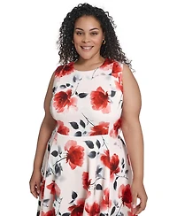 Calvin Klein Plus Sleeveless Fit & Flare Dress