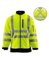 RefrigiWear Men's Insulated HiVis Extreme Softshell Jacket with Reflective Tape