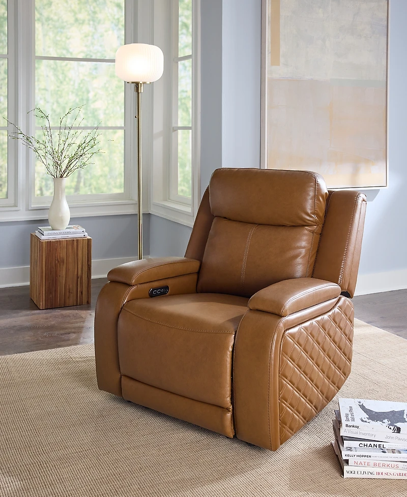 Tolin Leather 41" Power Motion Zero Gravity Recliner