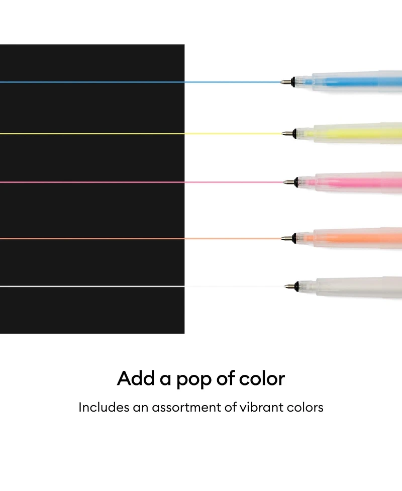 Cricut Acrylic Gel Pens Set, 1.0 mm, 6 Count - For use with Maker, Explore, & Venture Machines