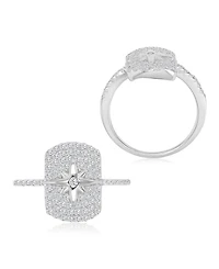 Macy's Cubic Zirconia Star Pave Ring 14k Yellow Gold Over Sterling Silver