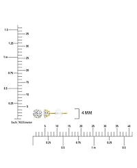 Macy's White Swarovski Zirconia Solitaire Earrings in 14k Yellow Gold