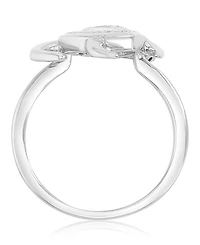 Macy's Diamond Accent Sea Turtle Ring Rhodium Over Sterling Silver