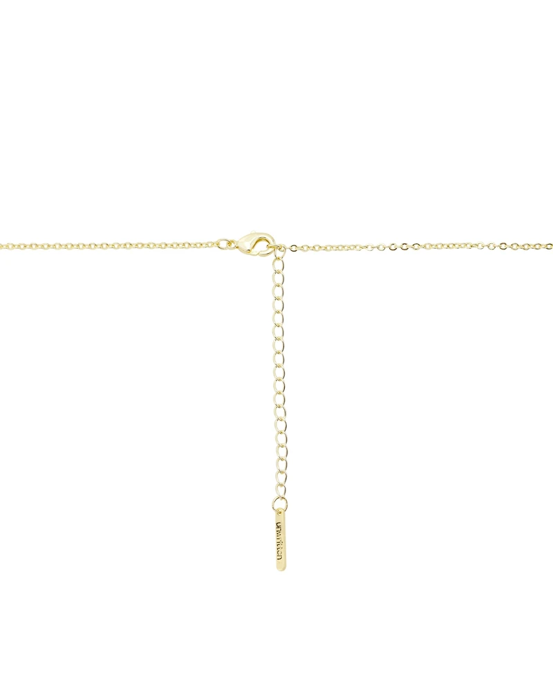 Unwritten Cubic Zirconia Double Flower Drop Pendant Necklace with Earring Set