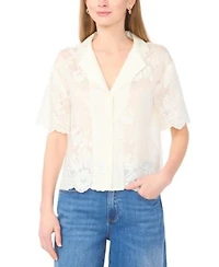 Vince Camuto Womens Short Sleeve Top