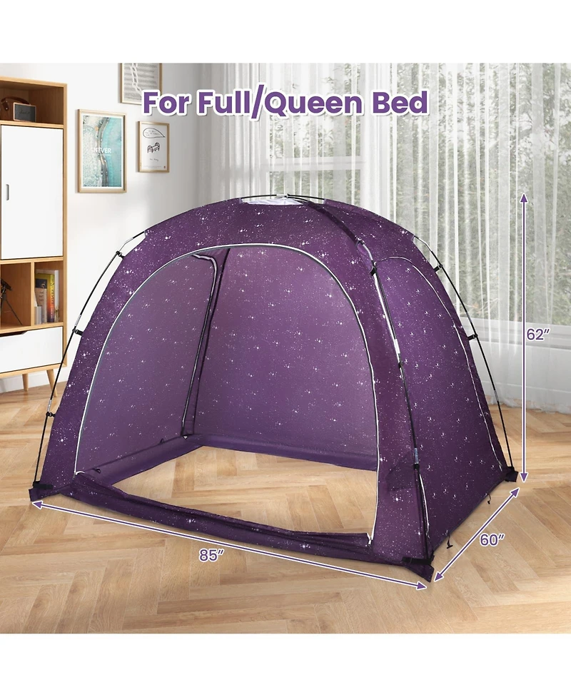 Mecale Indoor Bed Privacy Play Tent with Carry Bag, Kids Canopy Tent