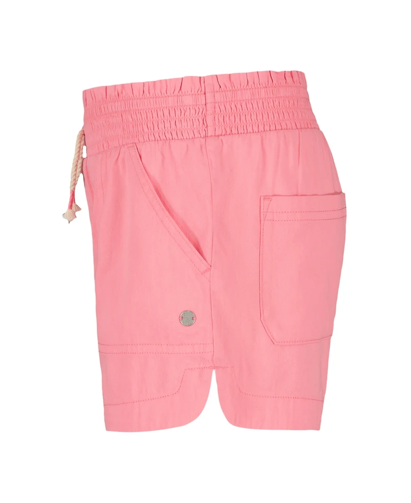 Roxy Girls' 7-16 Smocked Elastic Waist Twill Shorts