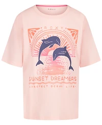 Roxy Girls' 7-16 Ocean Life Crewneck Oversized T-Shirt