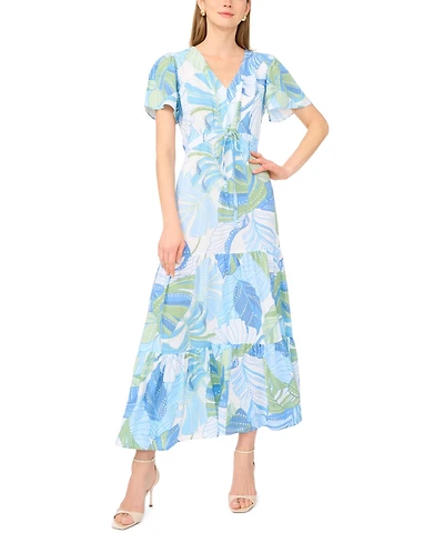 Vince Camuto Women's V-Neck Tiered Maxi Dress