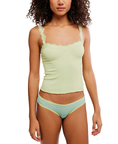 Free People Women's Spring Fever Lace Detail V-Neck Cami Top