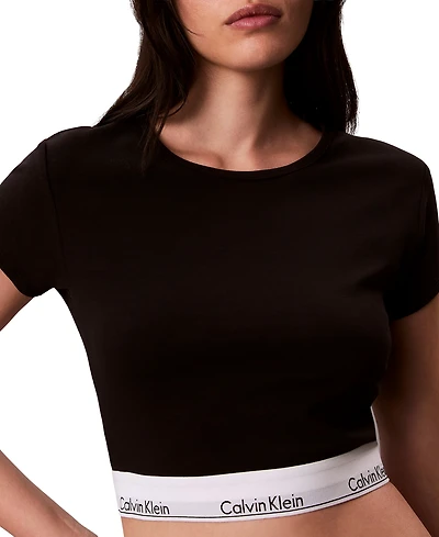 Calvin Klein Performance Women's Modern Short-Sleeve Cropped T-Shirt