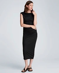 Kenneth Cole Women's Off-The-Shoulder Ruched Waist Midi Dress