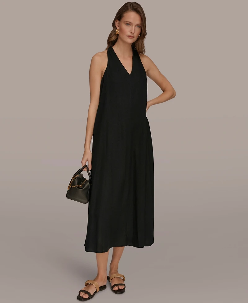 Donna Karan Weekend Women's V-Neck Midi Dress